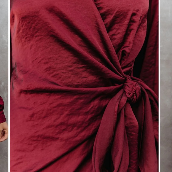 COPY - Vici satin wrap dress - Picture 4 of 7